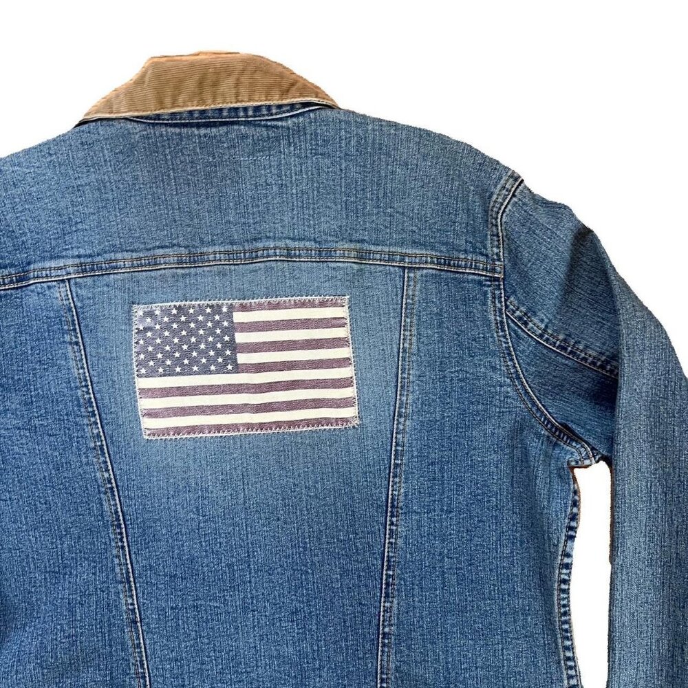 Vintage Ralph Lauren Denim Jacket with Corduroy Collar - Picture 7 of 8